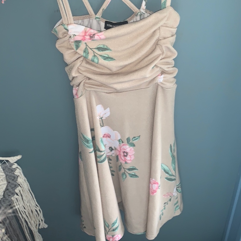 Beige floral dress